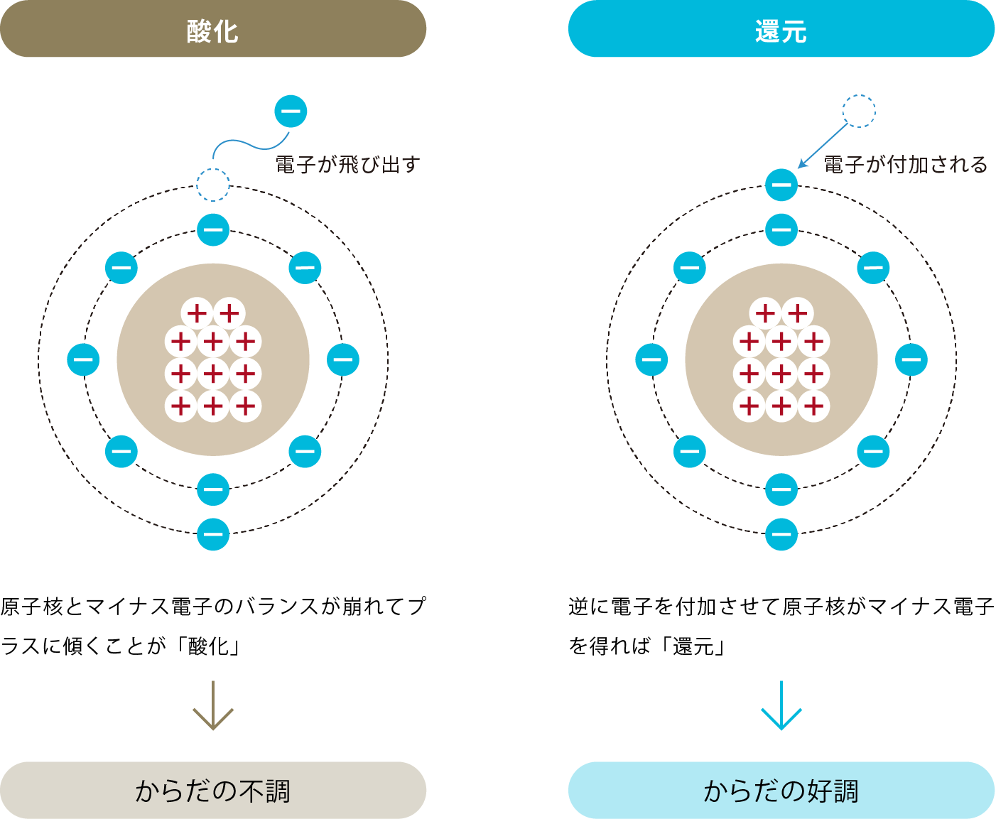 マイナス電子を補う必要性とそのメリット