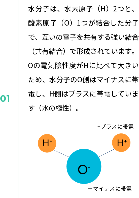 TERAQOL ® 化した水のクラスターの縮小